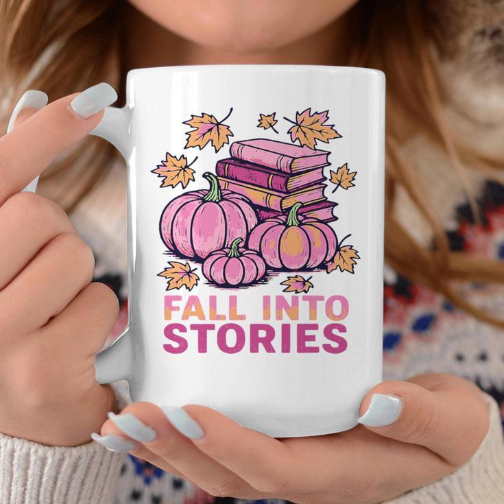 Bookcore Coquette Pinkoween Fall Into Stories Books Premium Tri-Blend Graphic Print Coffee Mug Unique Gifts