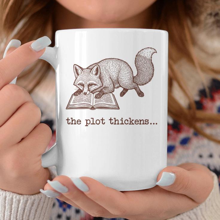 Bookish Fox Reading Fiction Novel Book Vintage Bookworms Graphic Print Coffee Mug Unique Gifts