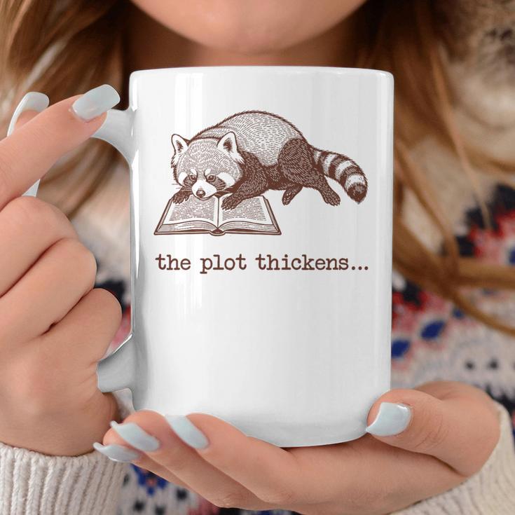 Bookish Red Panda Reading Fiction Book Vintage Bookworms Premium Tri-Blend Graphic Print Coffee Mug Unique Gifts