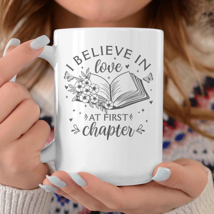 Books I Believe In Love At First Chapter Book Lover Graphic Print Coffee Mug Unique Gifts