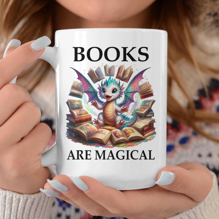 Books Are Magic Book Dragon ShirtReading Books Are Magical Graphic Print Coffee Mug Unique Gifts