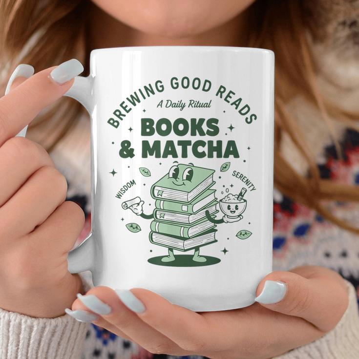 Books And Matcha Brewing Good Reads Matcha Tea Graphic Print Coffee Mug Unique Gifts