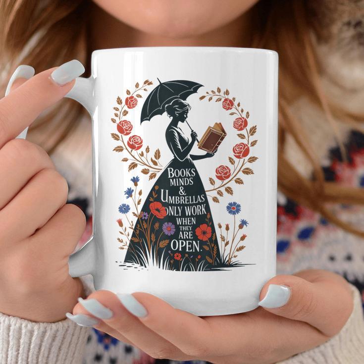 Books Minds Umbrellas Quote Reading Lover Vintage Reader Graphic Print Coffee Mug Unique Gifts Books Minds Umbrellas Quote Reading Lover Vintage Reader Graphic Print Coffee Mug Unique Gifts