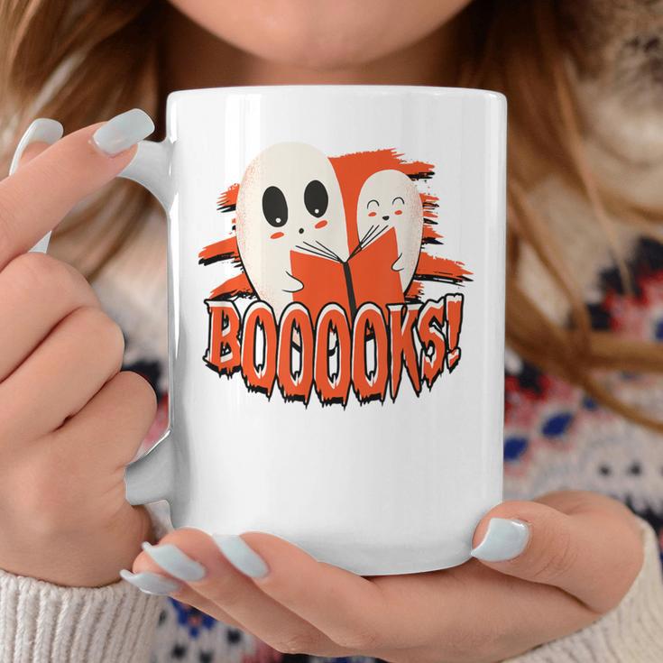 BOOOOKS Halloween Author Reading Of History Books Graphic Print Coffee Mug Unique Gifts