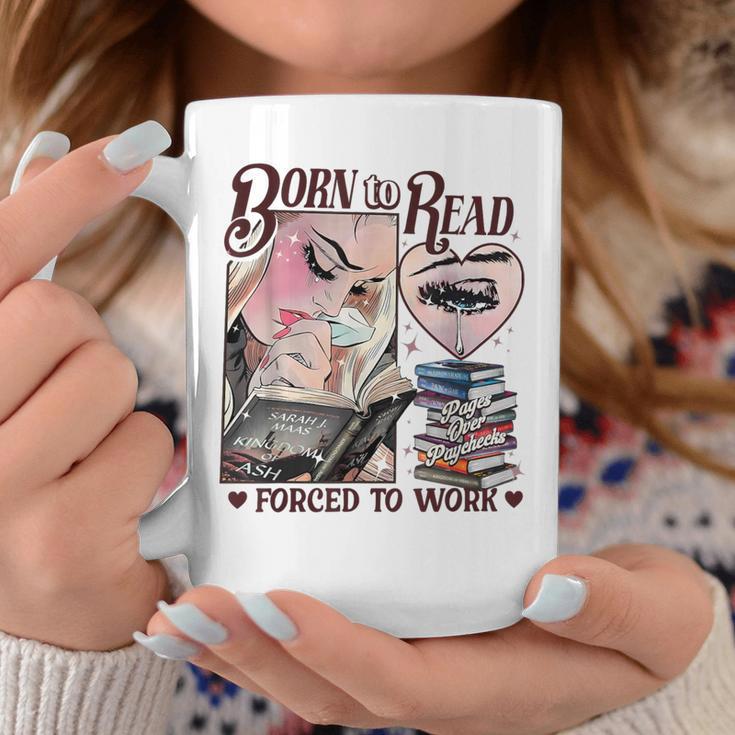 Born To Read Forced To Work Booklover -Adults Book Lovers Casual Grey Small Graphic Print Coffee Mug Unique Gifts