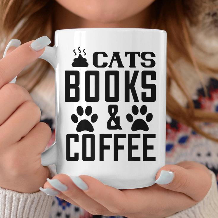 Cats Books And Coffee Reading Graphic Print Coffee Mug Unique Gifts