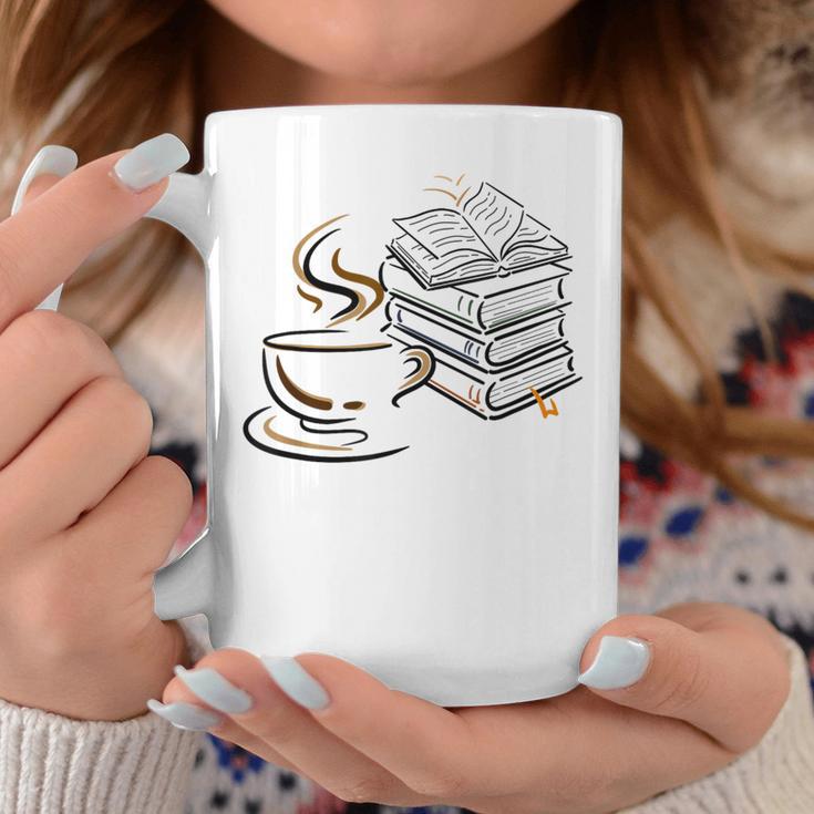 Coffee And Books Lover Bookworm Reading Library Fan Graphic Print Coffee Mug Unique Gifts