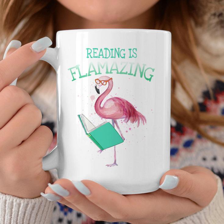 Cute Reading Is Flamazing Flamingo Book Lover Reader Graphic Print Coffee Mug Unique Gifts