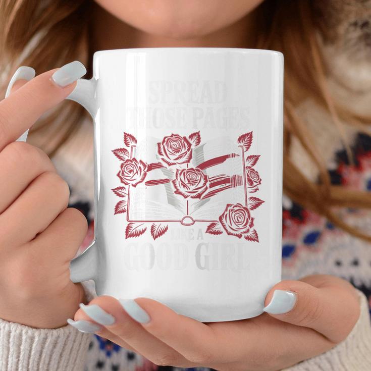 Dark Romance Books Women Quote Spread Those Pages Good Girl Graphic Print Coffee Mug Unique Gifts