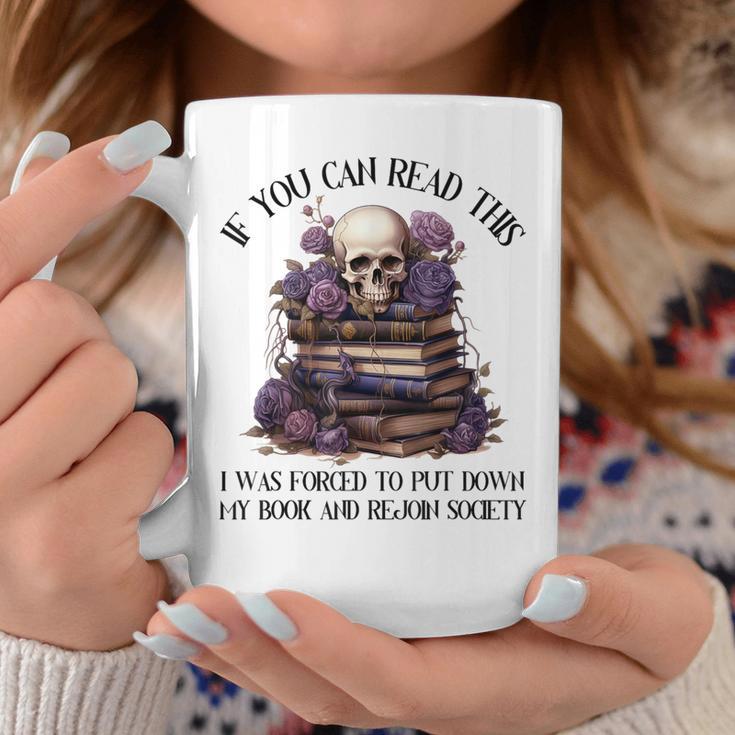 Dark Romance Merch I Put Down My Book Lover Spicy Skeleton Graphic Print Coffee Mug Unique Gifts