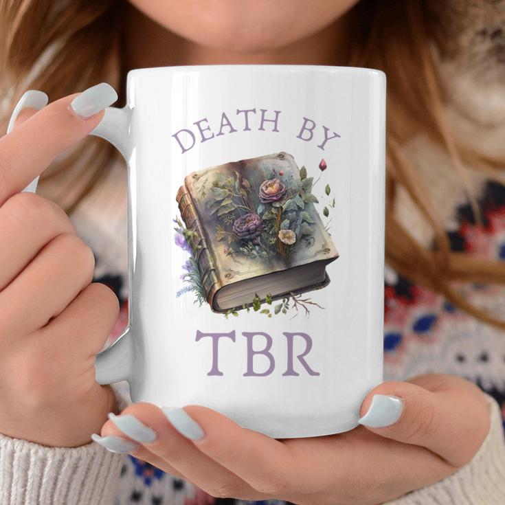 Death By TBR So Many Books Bookish Bookworm Graphic Print Coffee Mug Unique Gifts