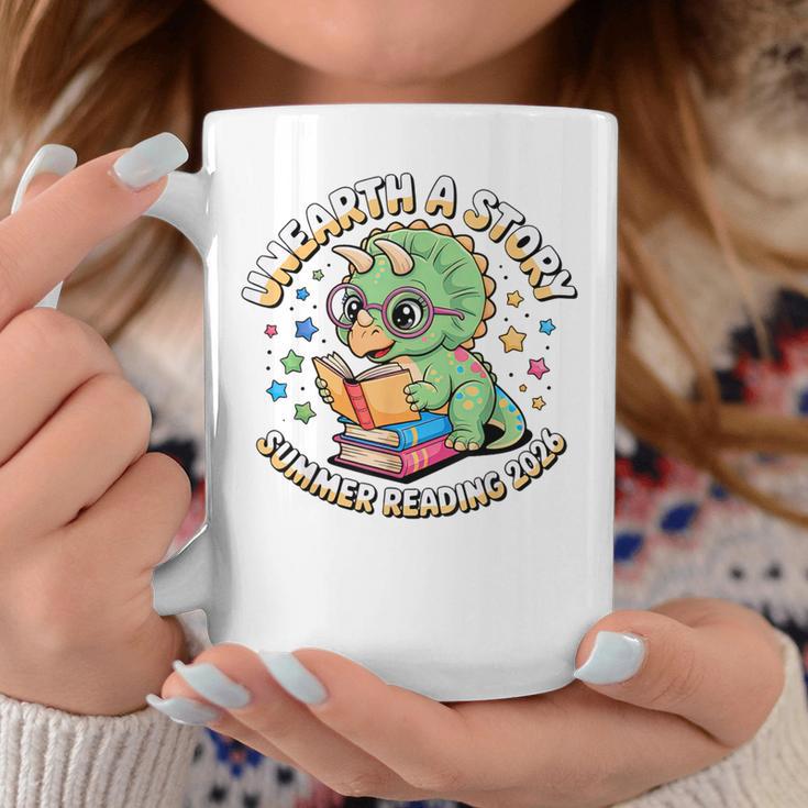 Dino Reading Books Unearth a Story Summer Reading Dinosaur Graphic Print Coffee Mug Unique Gifts Dino Reading Books Unearth a Story Summer Reading Dinosaur Graphic Print Coffee Mug Unique Gifts