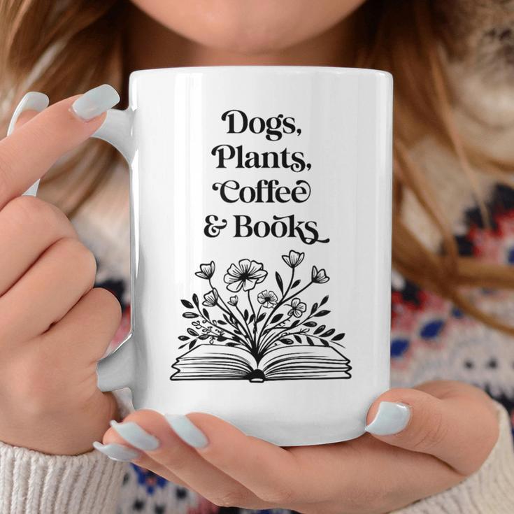 Dogs Plants Coffee Books Book Lover Dog Lover Reading Graphic Print Coffee Mug Unique Gifts