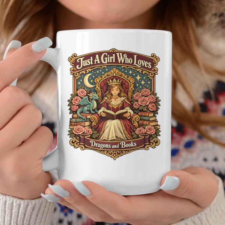 Dragon Reading Book Outfit Girls Dress Fantasy Reader Graphic Print Coffee Mug Unique Gifts