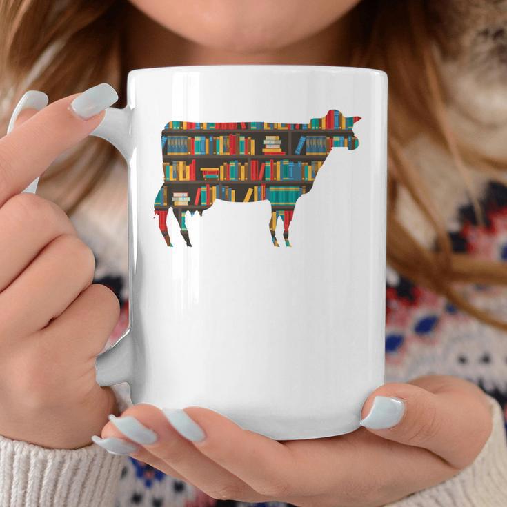 Easily Distracted By Cows & Books Lover Heifer Farm Graphic Print Coffee Mug Unique Gifts