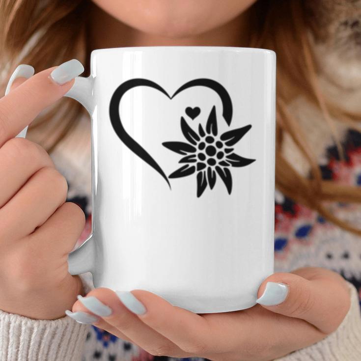 Edelweiss フラワーマウンテン Edelweiß フラワーハート Edelweiß 長袖tシャツ コーヒーマグ 面白い贈り物