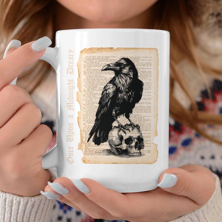 Edgar Allan Poe Raven Gothic Book Lover Graphic Print Coffee Mug Unique Gifts