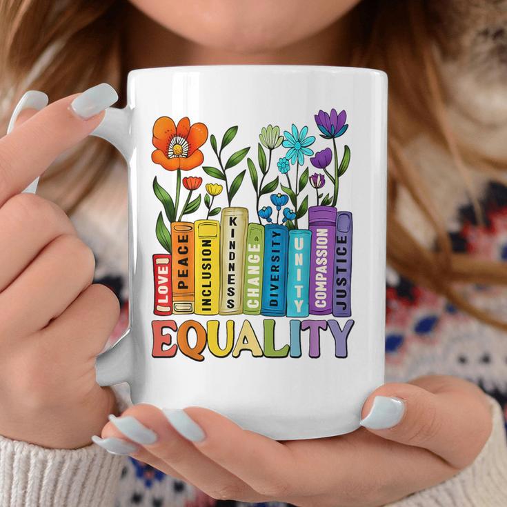Equality Books Wildflower Rainbow LGBT Lesbian Gay Pride Graphic Print Coffee Mug Unique Gifts Equality Books Wildflower Rainbow LGBT Lesbian Gay Pride Graphic Print Coffee Mug Unique Gifts