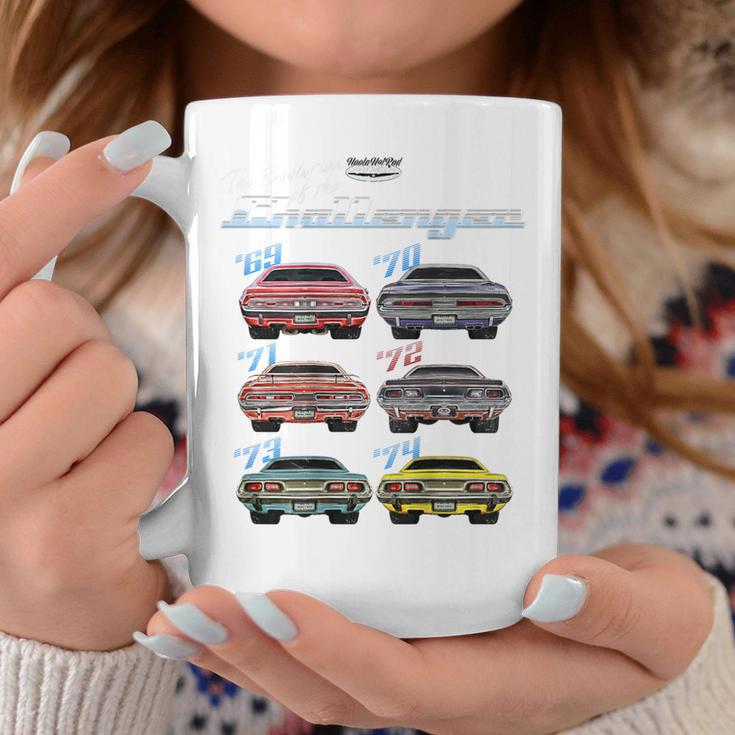 Evolution Of The Challenger、ホットロッド、マッスルカー、マグナム、RTe コーヒーマグ 面白い贈り物