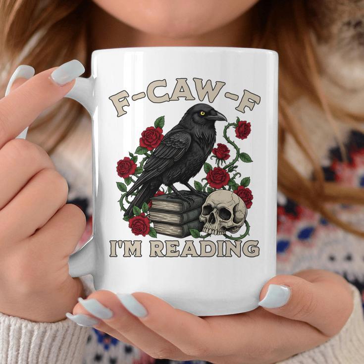 F-CAW-F I'm Reading Crow Book Lover Introvert Meme Graphic Print Coffee Mug Unique Gifts F-CAW-F I'm Reading Crow Book Lover Introvert Meme Graphic Print Coffee Mug Unique Gifts