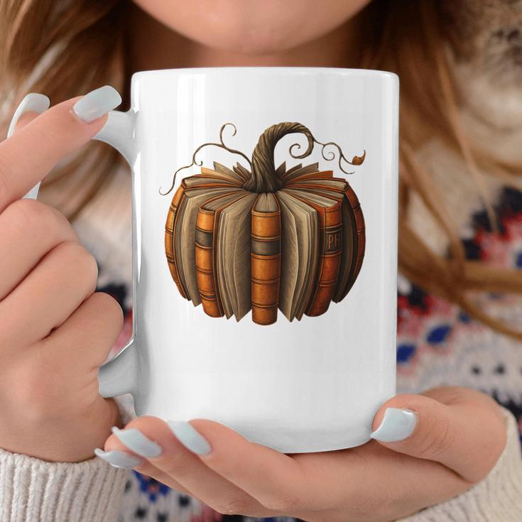 Fall Book Pumpkin Halloween Retro Fall Librarians Bookworm Graphic Print Coffee Mug Unique Gifts