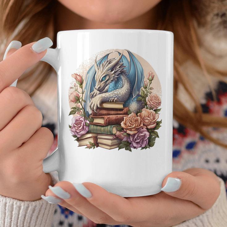 Fantasy Dragon Books Floral Boho Bookworm Graphic Print Coffee Mug Unique Gifts Fantasy Dragon Books Floral Boho Bookworm Graphic Print Coffee Mug Unique Gifts