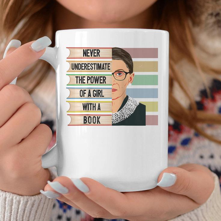 Feminist Ruth Bader Ginsburg RBG Quote Girl With Book Women Raglan Baseball Tee Graphic Print Coffee Mug Unique Gifts