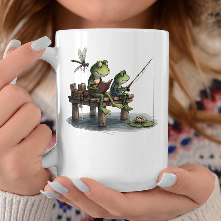 Frog Toad Fishing Vintage Classic Book Frog Graphic Print Coffee Mug Unique Gifts