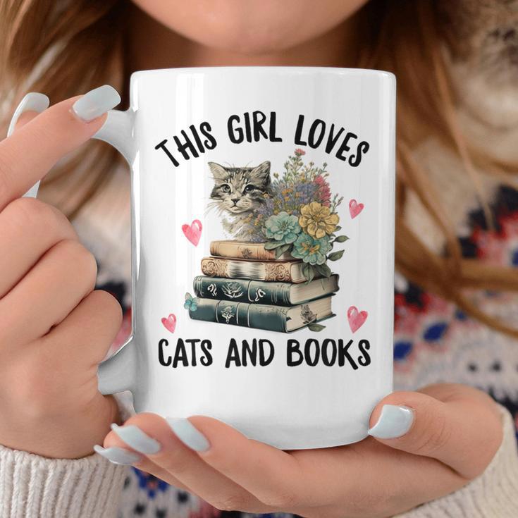 This Girl Loves Cats And Books Cat Watercolor Graphic Print Coffee Mug Unique Gifts This Girl Loves Cats And Books Cat Watercolor Graphic Print Coffee Mug Unique Gifts