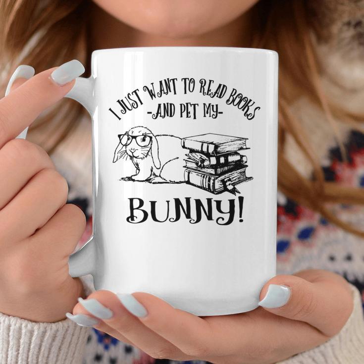 Girls Read Books Mini Holland Lop Bunny Rabbit Lover Graphic Print Coffee Mug Unique Gifts