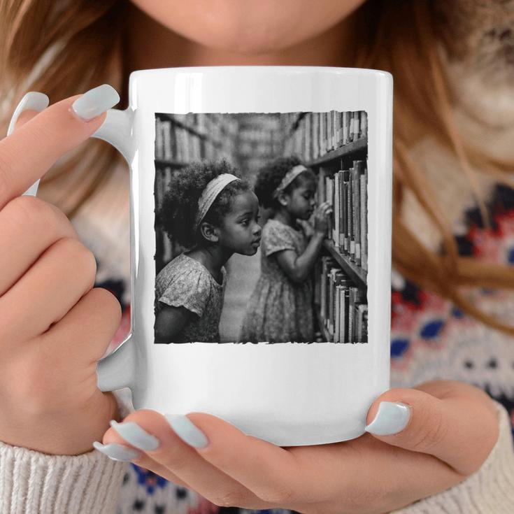 Girls Reading Books Book Lover Afro African Reader Graphic Print Coffee Mug Unique Gifts