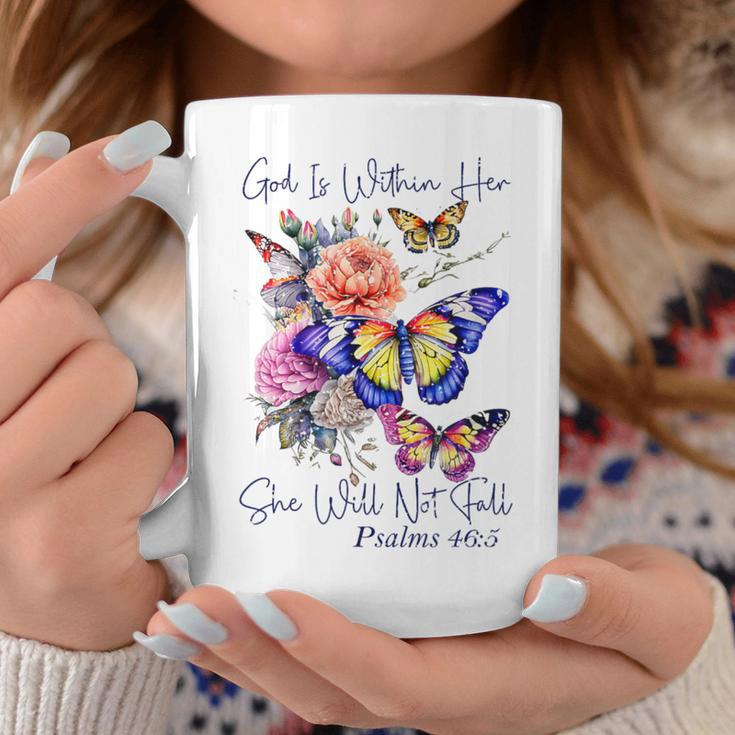 God Is Within Her Faith 聖句 詩篇 コーヒーマグ 面白い贈り物