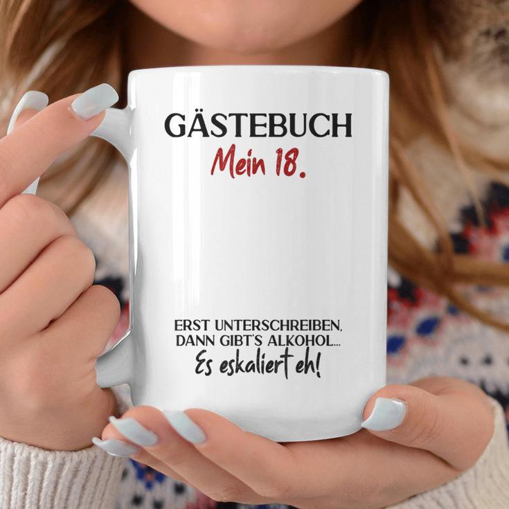 Guest Book 18th Birthday Guest List 18 Years Girl Boy Graphic Print Coffee Mug Unique Gifts