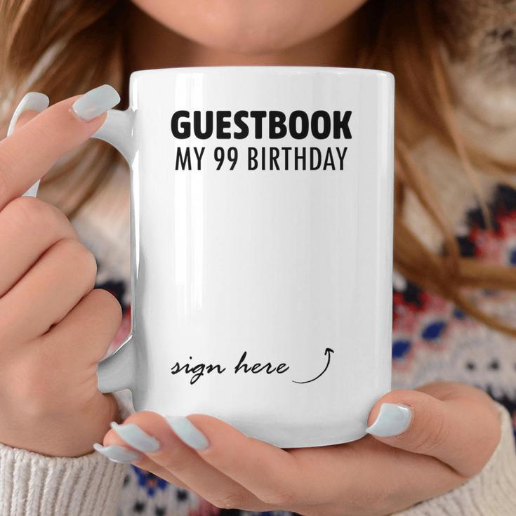 Guestbook Alternative 99th Birthday Decorations For Him Her Graphic Print Coffee Mug Unique Gifts Guestbook Alternative 99th Birthday Decorations For Him Her Graphic Print Coffee Mug Unique Gifts