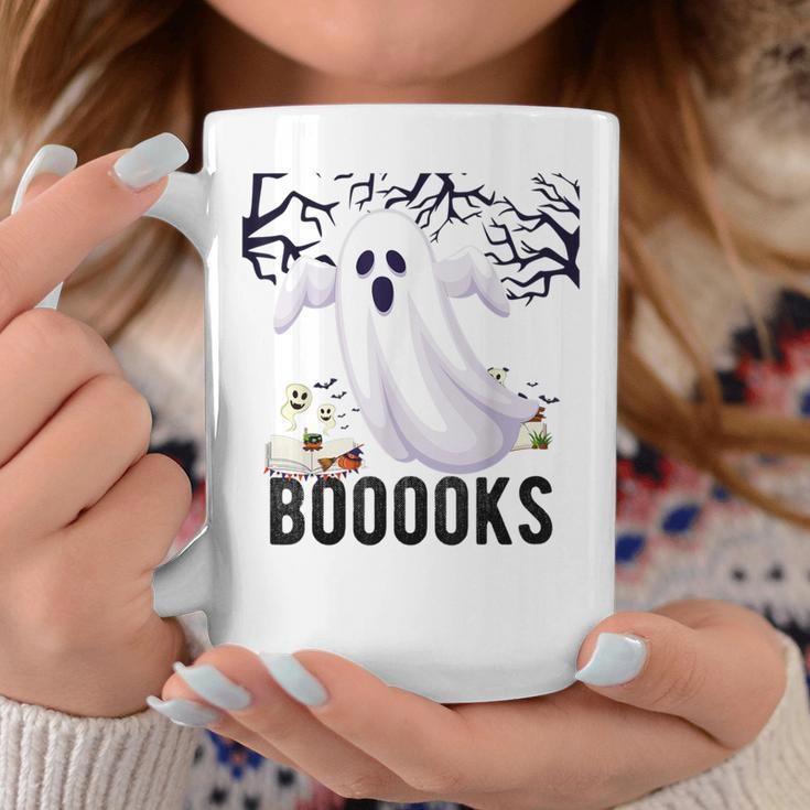 Halloween Teacher Librarian Books Reading Ghost Pun BOOOOKS For Men Women Kids Graphic Print Coffee Mug Unique Gifts
