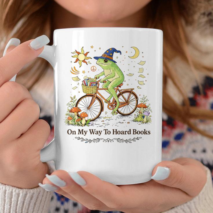 ON My Way To Hoard Books Cute Frog For Book Lovers Graphic Print Coffee Mug Unique Gifts