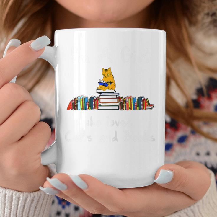 I'm A Girl Who Loves Cats And Books-Cat & Book Lover Graphic Print Coffee Mug Unique Gifts I'm A Girl Who Loves Cats And Books-Cat & Book Lover Graphic Print Coffee Mug Unique Gifts