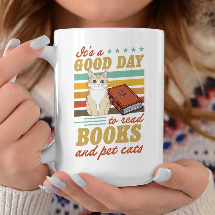 It's A Good Day To Read Books And Pet Cats Literary Quote Graphic Print Coffee Mug Unique Gifts It's A Good Day To Read Books And Pet Cats Literary Quote Graphic Print Coffee Mug Unique Gifts