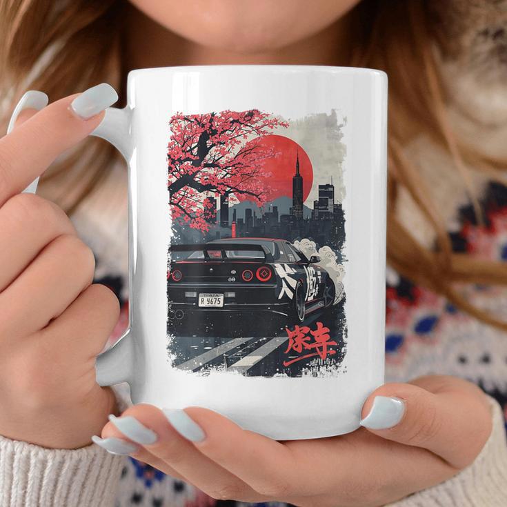 Jdm ドリフトレーシングカー 日本桜アート 背面 コーヒーマグ 面白い贈り物