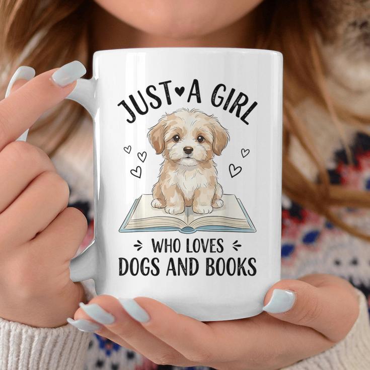 Just A Girl Who Loves Books And Dogs Puppy Pet Lover Graphic Print Coffee Mug Unique Gifts