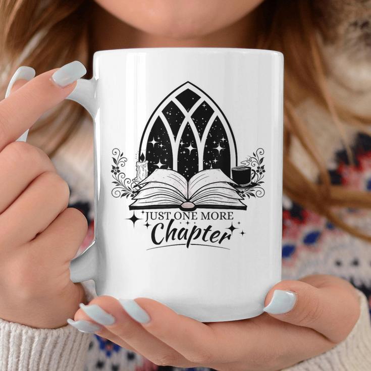 Just One More Chapter Cozy Gothic Book Lover Graphic Print Coffee Mug Unique Gifts