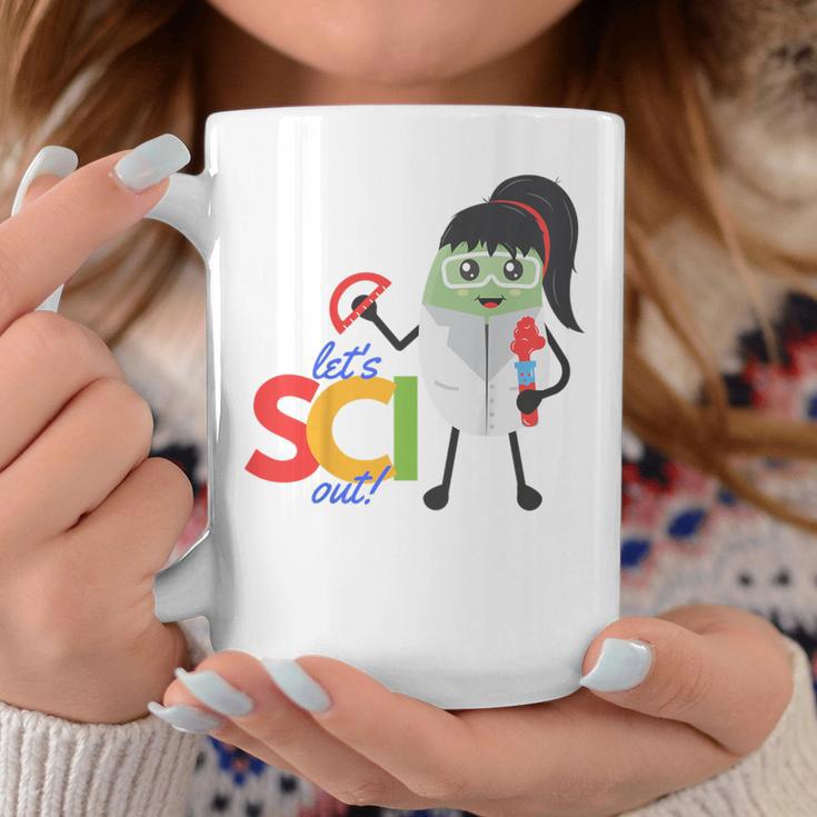 Kids Mung Bean Let's Sci Out Science Shirt Bean World Books Graphic Print Coffee Mug Unique Gifts