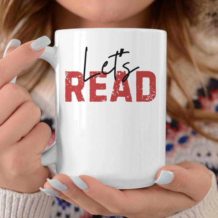 Let's Read National Read A Book Day Reading Month Freedom Graphic Print Coffee Mug Unique Gifts