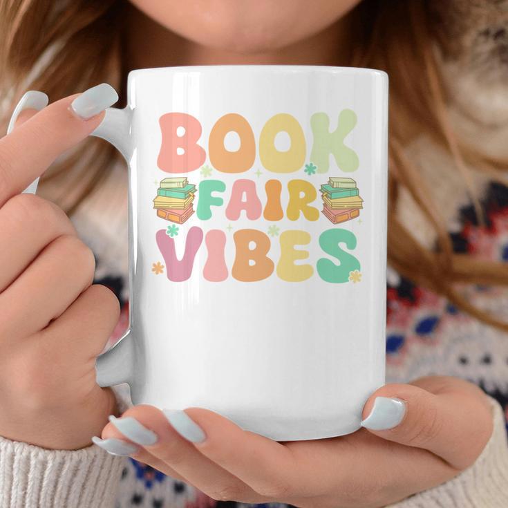 Library Book Fair Vibe Groovy Retro School Reading Nostalgic Graphic Print Coffee Mug Unique Gifts
