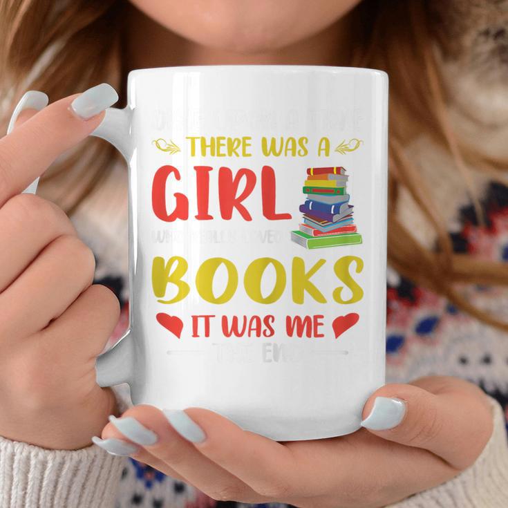 Library Book Lover Once Upon a Time a Girl Loved Books Graphic Print Coffee Mug Unique Gifts