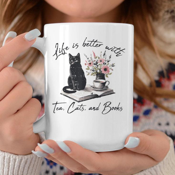 Life Better With 2 Cats Books Kitten Kitty Women Girls Kids Graphic Print Coffee Mug Unique Gifts Life Better With 2 Cats Books Kitten Kitty Women Girls Kids Graphic Print Coffee Mug Unique Gifts