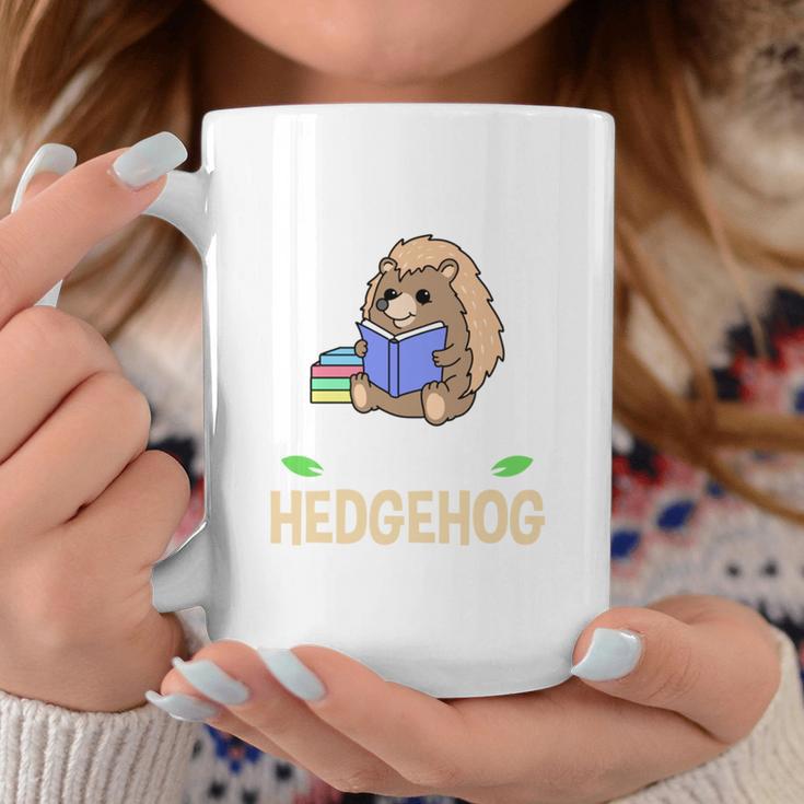 Life Is Better With A Hedgehog And Reading Books Graphic Print Coffee Mug Unique Gifts