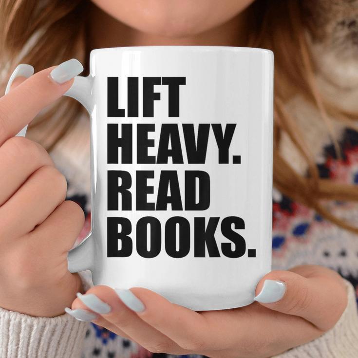 Lift Heavy Read Books Gym Apparel Weightlifters And Readers Graphic Print Coffee Mug Unique Gifts