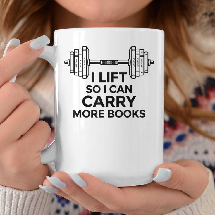 I Lift So I Can Carry More Books Gym Reader Graphic Print Coffee Mug Unique Gifts