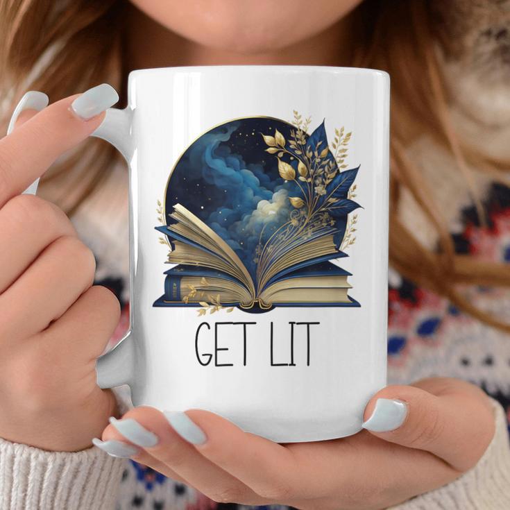 Lets Get Lit Book ShirtGet Lost In a Book SignFloral Book Graphic Print Coffee Mug Unique Gifts